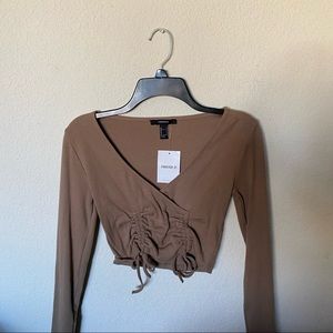 Forever 21 Long Sleeve Cropped Top